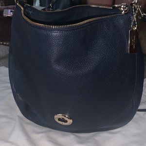 Coach Pebbled Turn Lock Hobo Handbag